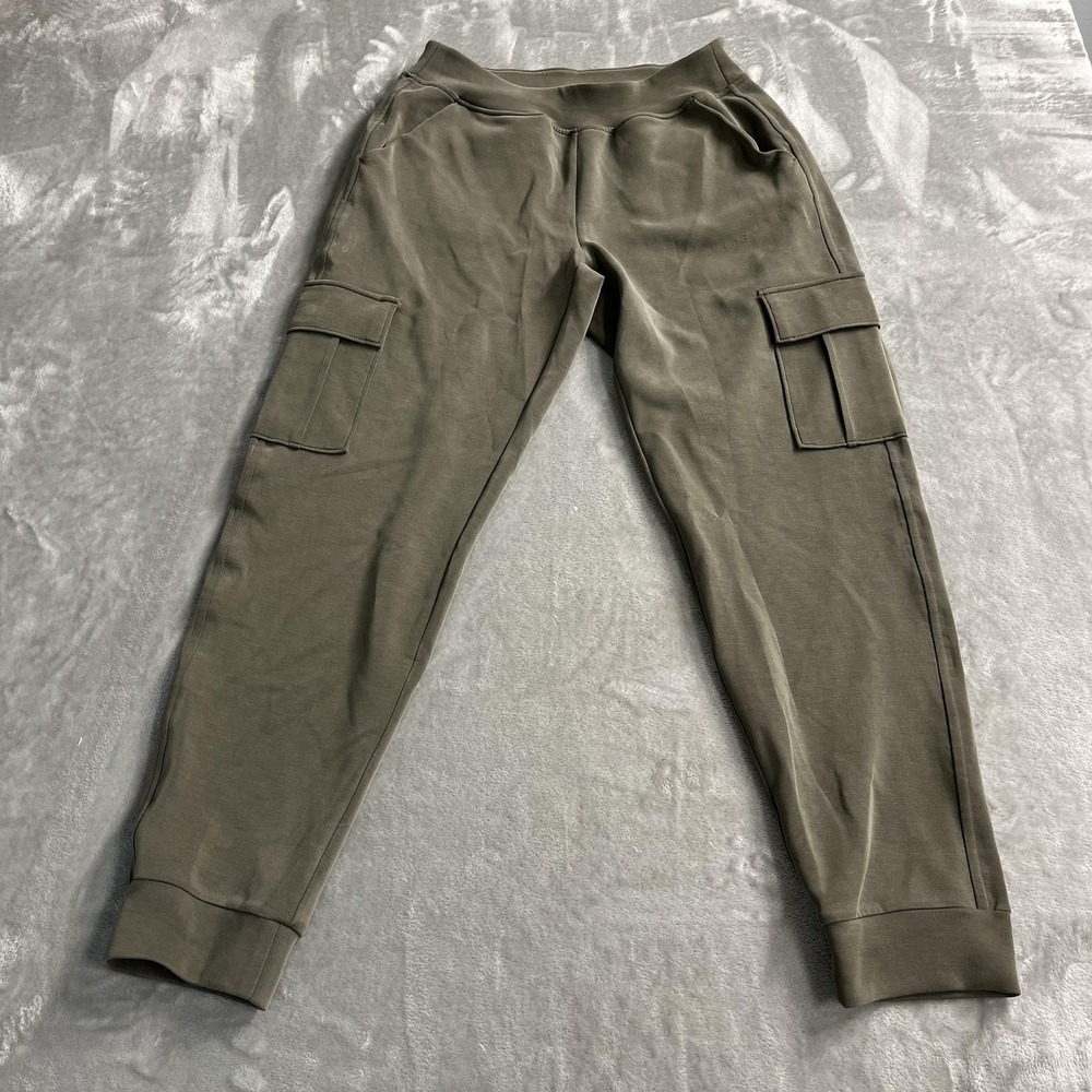 7 Diamonds Pants Mens Small Green Rev Cargo Jogger Elastic Waist Pockets Lounge